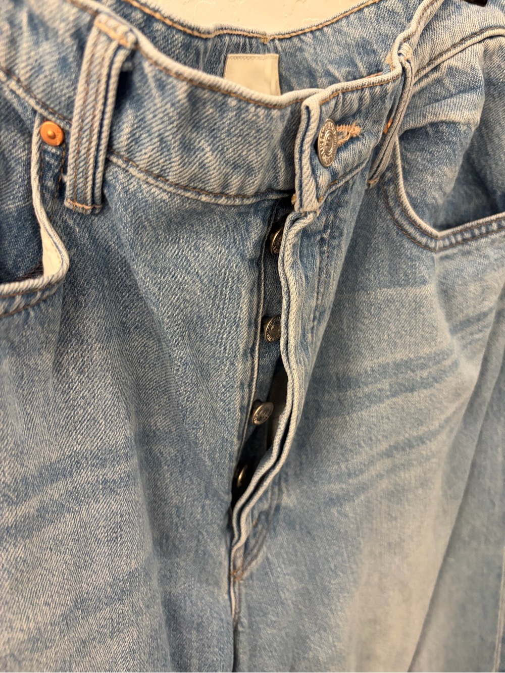 MOTHER Light Blue Straight-Leg Women's Jeans - Picture 3 of 8